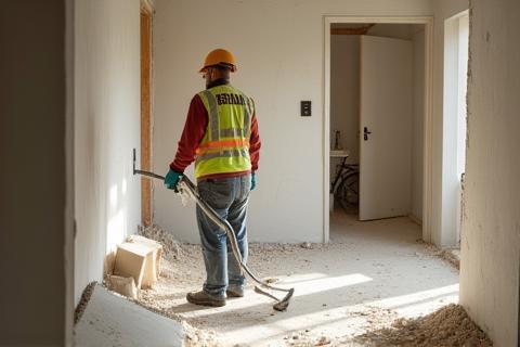 Image representing post-construction cleanup service at a construction site