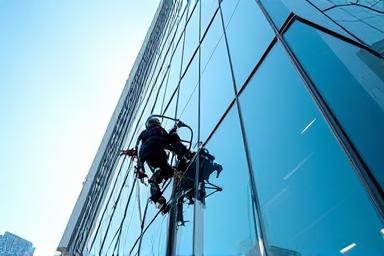 Image representing commercial window cleaning service for a building